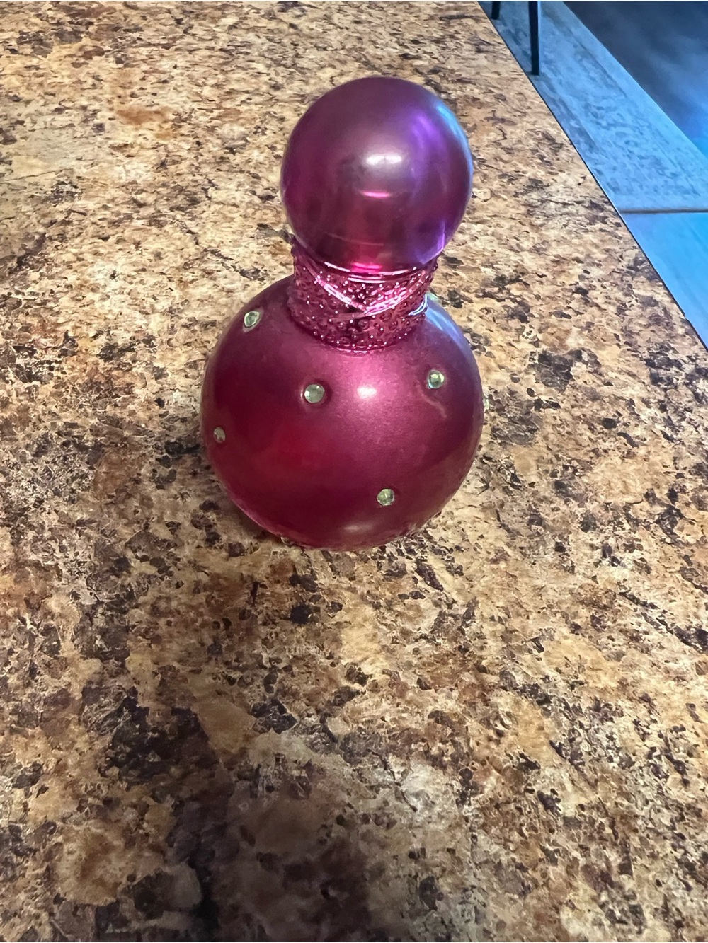 Glamorous Plum Glass Orb Vase with Rhinestone Accents Brittany spear’s perfume